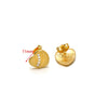 Wholesale Stainless Steel 18K Vacuum Plated Heart Embossed Love Earrings