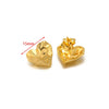 Wholesale Stainless Steel 18K Vacuum Plated Heart Embossed Love Earrings