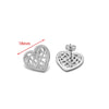 Wholesale Stainless Steel 18K Vacuum Plated Heart Embossed Love Earrings