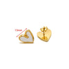 Wholesale Stainless Steel 18K Vacuum Plated Heart Embossed Love Earrings