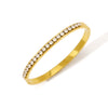 Wholesale Stainless Steel 18K Vacuum Plated In Furnace Bracelet Inlaid With Zircons In Ins Style