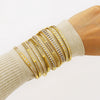 Wholesale Stainless Steel 18K Vacuum Plated In Furnace Bracelet Inlaid With Zircons In Ins Style
