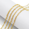 Wholesale Stainless Steel 18K Vacuum Plated Water Wave Chain Semifinished Jewelry Accessories