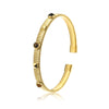 Wholesale Stainless Steel 18K Zircon Opening Adjustable Colorfree Bracelet French Retro Court Style Light Luxury Electroplated