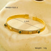 Wholesale Stainless Steel 18K Zircon Opening Adjustable Colorfree Bracelet French Retro Court Style Light Luxury Electroplated