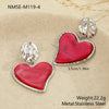 Wholesale Stainless Steel 18 Karat Electroplated Heart Shape Leopard Print Earrings For Women
