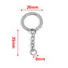 Wholesale Stainless Steel Key Chain Blank Pendant Accessories With Electroplating And Return Pattern For Diy