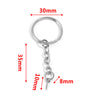 Wholesale Stainless Steel Key Chain Blank Pendant Accessories With Electroplating And Return Pattern For Diy