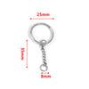 Wholesale Stainless Steel Key Chain Blank Pendant Accessories With Electroplating And Return Pattern For Diy
