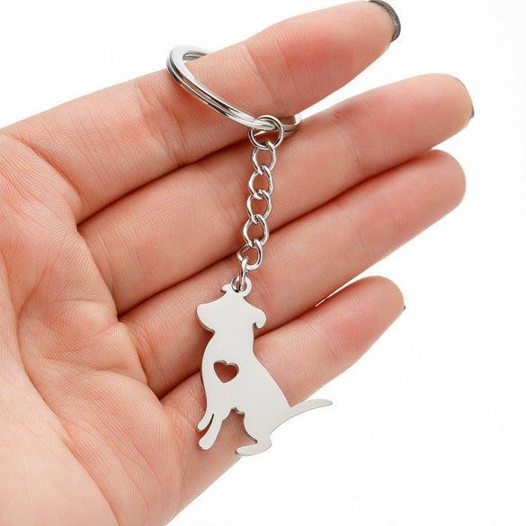 Wholesale Stainless Steel Keychain Accessories With Cute Small Animal Bear Little Pig Pendant And Electroplating Design
