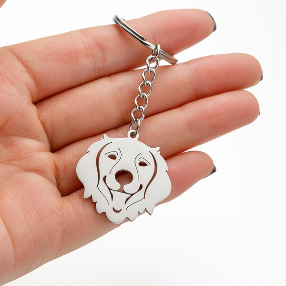 Wholesale Stainless Steel Keychain Accessories With Cute Small Animal Bear Little Pig Pendant And Electroplating Design