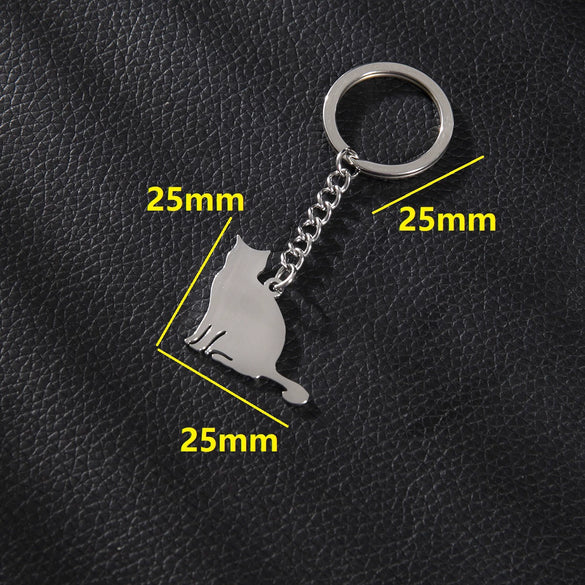 Wholesale Stainless Steel Keychain With Geometric Round Volleyball Football And Animal Bear Little Pig Pendants Electroplated