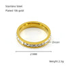 Wholesale 316L Stainless Steel Ladies Geometric Star Inlaid Zircon Electroplated Ring Jewelry