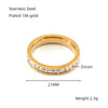 Wholesale 316L Stainless Steel Ladies Geometric Star Inlaid Zircon Electroplated Ring Jewelry