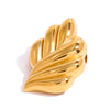 Wholesale Stainless Steel Leaf Brooch With Antirunning Safety Buckle For Women Electroplated Clothing Pin Accessories