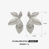 Wholesale Stainless Steel Leaf Flower Electroplated Asymmetric Earrings For Women Retro Simple Style