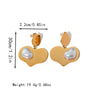 Wholesale Stainless Steel Leaf Pattern Electroplated Women's Earrings Light Luxury Style