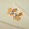 Wholesale Stainless Steel Leaf Pattern Electroplated Women's Earrings Light Luxury Style