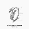 Wholesale Stainless Steel Leaf Ring Electroplated For Women Plant Flowers Style