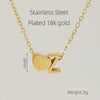 Wholesale Stainless Steel Letter And Heart Pendant Necklace With Electroplating And Cross Chain Design Unisex