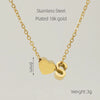 Wholesale Stainless Steel Letter And Heart Pendant Necklace With Electroplating And Cross Chain Design Unisex