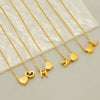 Wholesale Stainless Steel Letter And Heart Pendant Necklace With Electroplating And Cross Chain Design Unisex