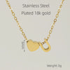 Wholesale Stainless Steel Letter And Heart Pendant Necklace With Electroplating And Cross Chain Design Unisex