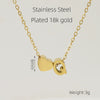 Wholesale Stainless Steel Letter And Heart Pendant Necklace With Electroplating And Cross Chain Design Unisex