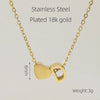 Wholesale Stainless Steel Letter And Heart Pendant Necklace With Electroplating And Cross Chain Design Unisex