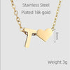 Wholesale Stainless Steel Letter And Heart Pendant Necklace With Electroplating And Cross Chain Design Unisex