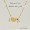 Wholesale Stainless Steel Letter And Heart Pendant Necklace With Electroplating And Cross Chain Design Unisex