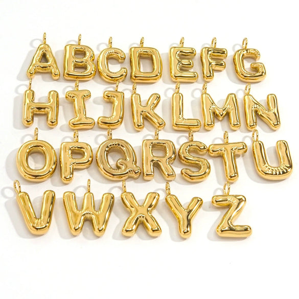 Wholesale Stainless Steel Letter Handmade Pendant With 14K Gold Expansion And Electroplating Treatment
