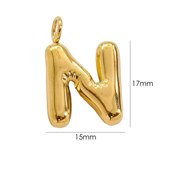 Wholesale Stainless Steel Letter Handmade Pendant With 14K Gold Expansion And Electroplating Treatment