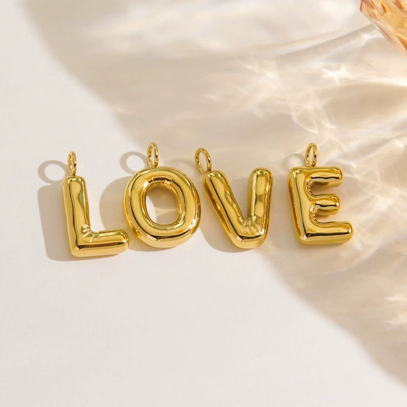 Wholesale Stainless Steel Letter Handmade Pendant With 14K Gold Expansion And Electroplating Treatment
