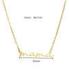 Wholesale Stainless Steel Letter Handpainted Mother Necklace Literary Style O Word Chain Electroplated