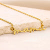 Wholesale Stainless Steel Letter Handpainted Mother Necklace Literary Style O Word Chain Electroplated