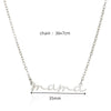 Wholesale Stainless Steel Letter Handpainted Mother Necklace Literary Style O Word Chain Electroplated