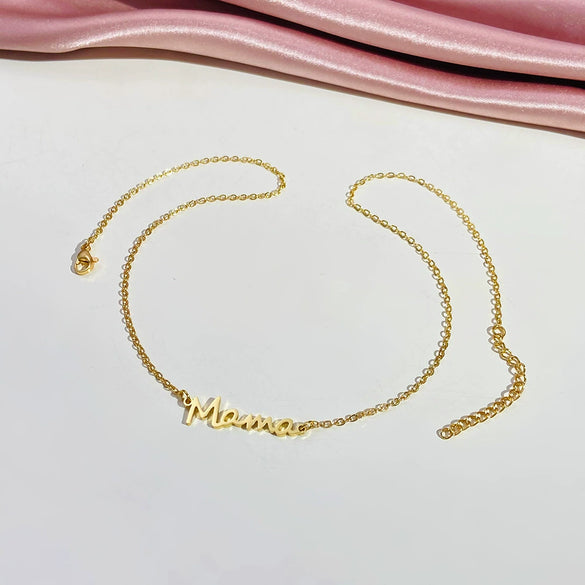 Wholesale Stainless Steel Letter Necklace For Women Electroplated
