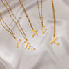 Wholesale Stainless Steel Letter Necklace With Electroplating Treatment