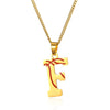 Wholesale Stainless Steel Letter Necklace With Horse Whip Chain And Electroplating Treatment