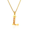 Wholesale Stainless Steel Letter Necklace With Horse Whip Chain And Electroplating Treatment