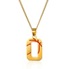 Wholesale Stainless Steel Letter Necklace With Horse Whip Chain And Electroplating Treatment