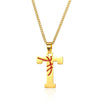 Wholesale Stainless Steel Letter Necklace With Horse Whip Chain And Electroplating Treatment