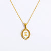 Wholesale Stainless Steel Letter Oval Pendant Necklace With Dripping Oil Treatment For Women