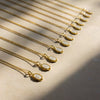 Wholesale Stainless Steel Letter Oval Pendant Necklace With Dripping Oil Treatment For Women