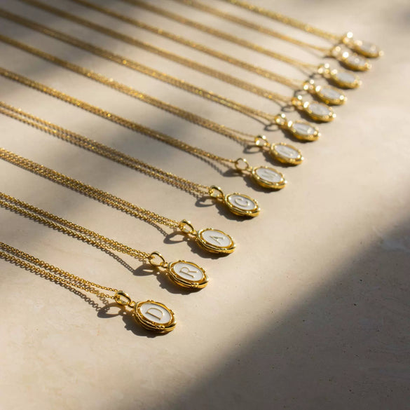 Wholesale Stainless Steel Letter Oval Pendant Necklace With Dripping Oil Treatment For Women