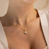 Wholesale Stainless Steel Letter Oval Pendant Necklace With Dripping Oil Treatment For Women