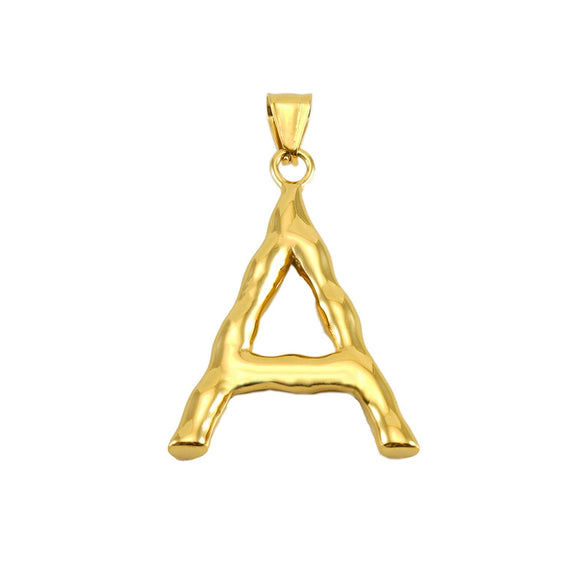 Wholesale Stainless Steel Letter Pendant Clavicle Chain With Electroplating And Concaveconvex Design