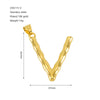 Wholesale Stainless Steel Letter Pendant Clavicle Chain With Electroplating And Concaveconvex Design