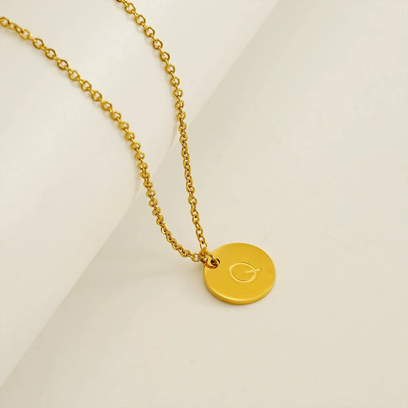 Wholesale 316L Stainless Steel Letter Pendant Necklace For Female